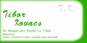 tibor kovacs business card